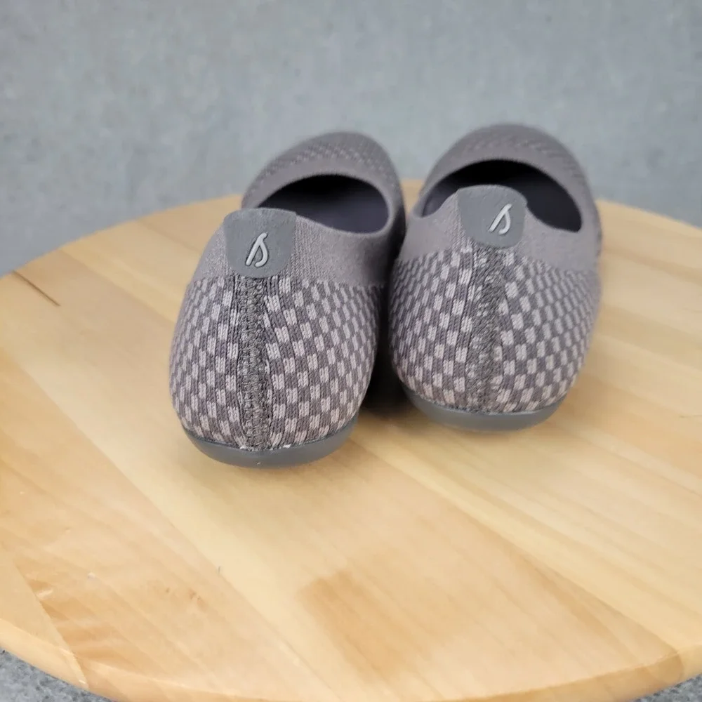 Allbirds Tree Breezers Grey‎ Checkerboard Ballet Flats Womens 7.5 Sustainable